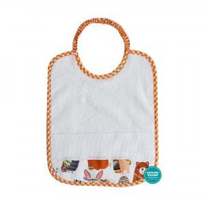 Terry Baby Bib with Aida Band - Forest Animals